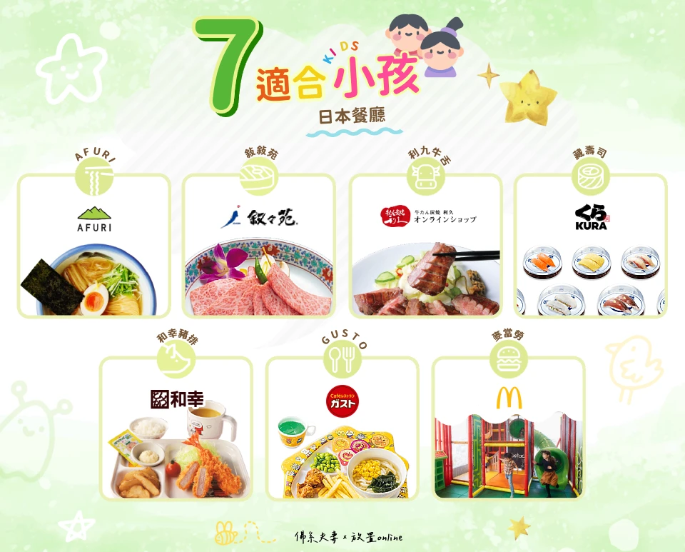 7家適合帶小孩用餐的日本餐廳 - 大人小孩都能吃的開心